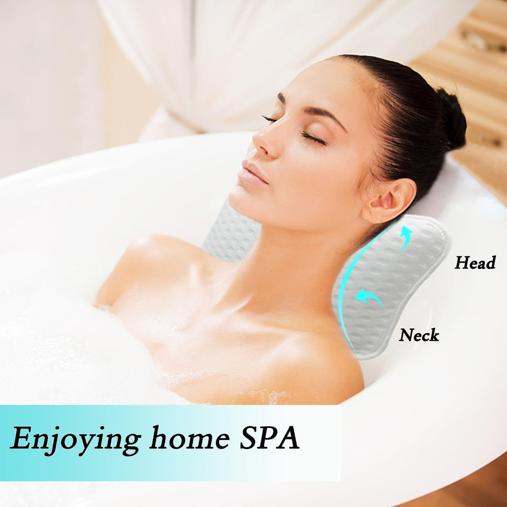 Rasenoo oreiller bain avec crochet de suspension facilite le séchage.