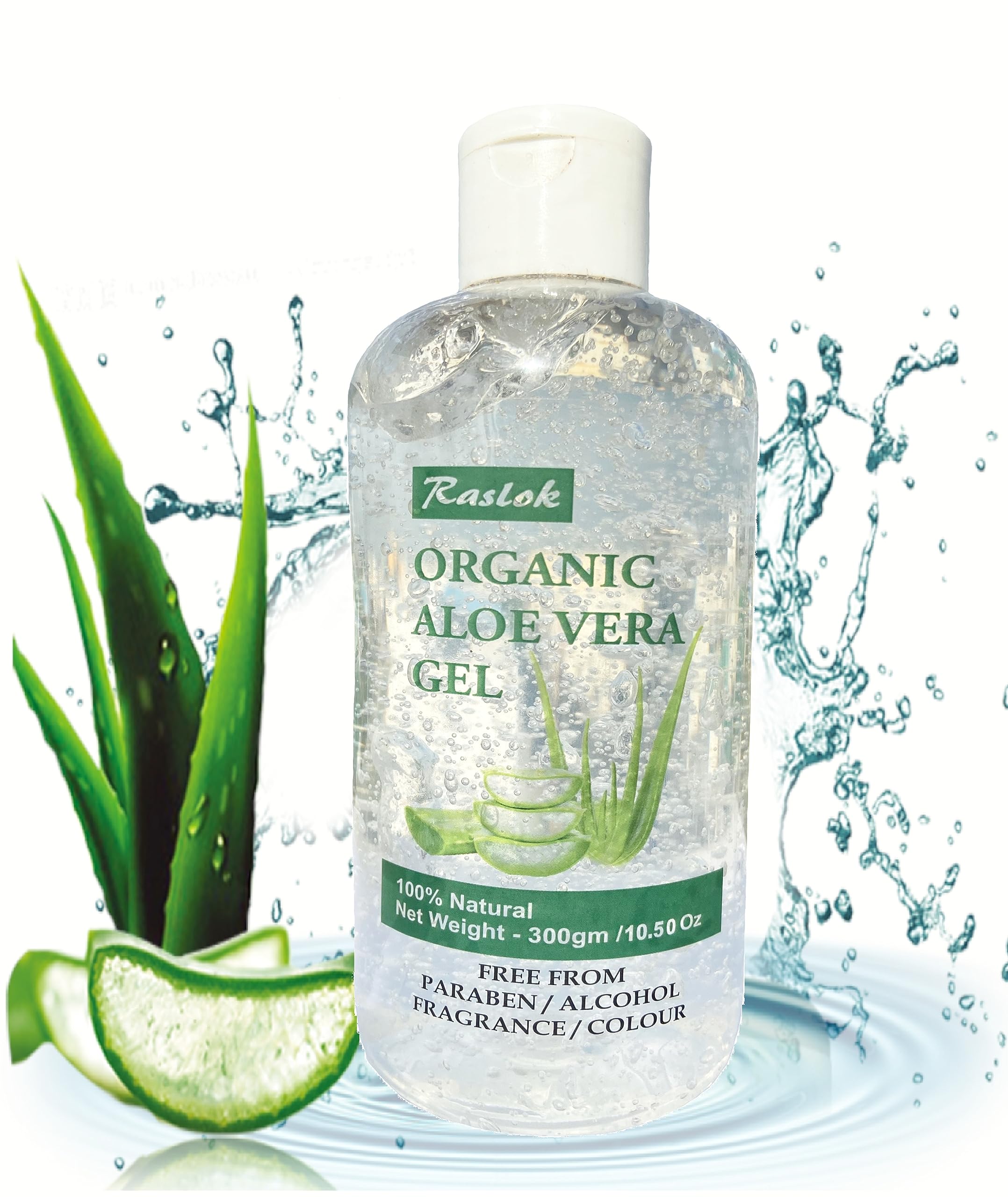 Raslok Gel Aloe: texture satinée qui pénètre rapidement.