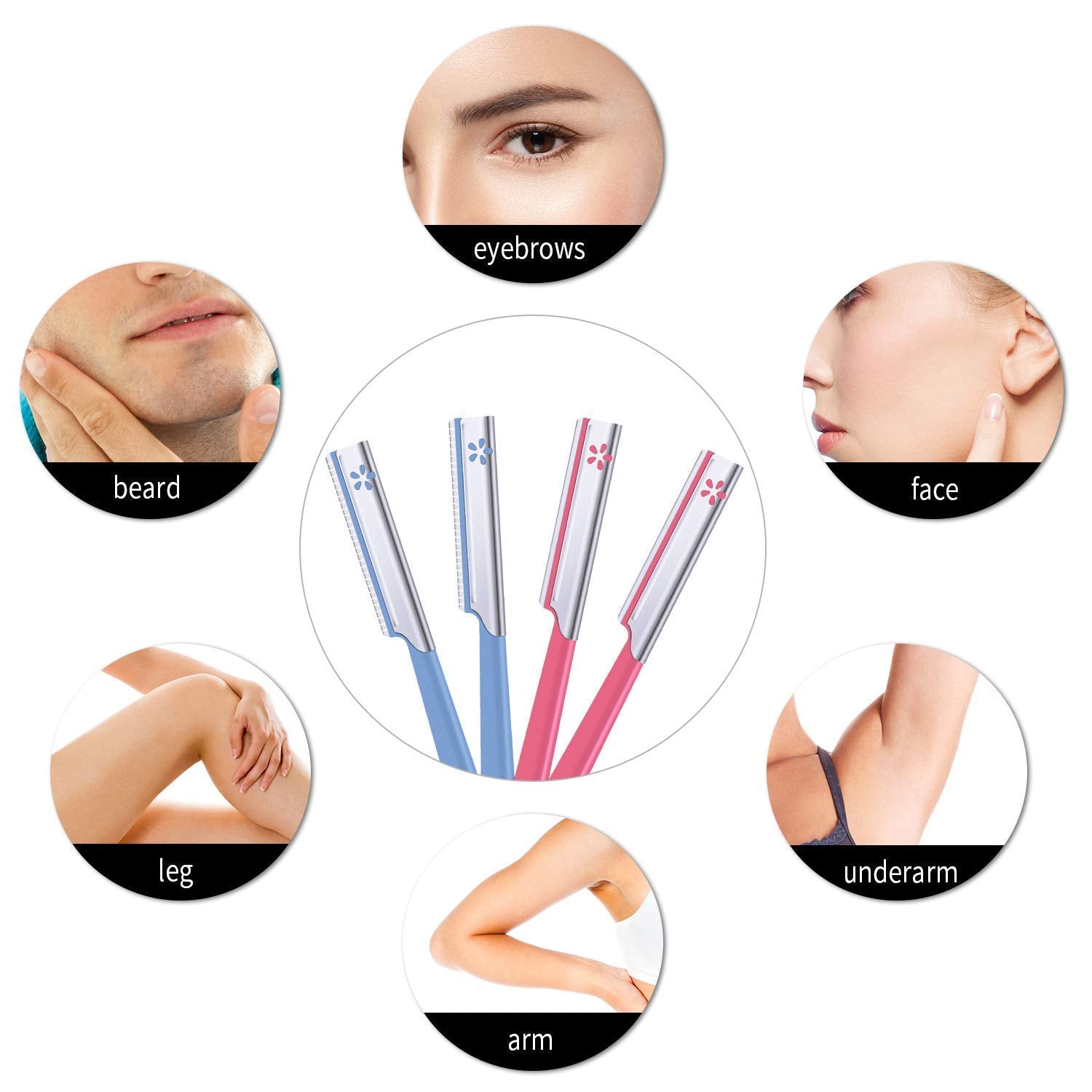 Outil dermaplanage pour femme, design expert et douceur sur la peau.
