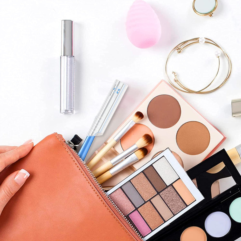 Rasoirs sourcils femme, trousse de transport pratique pour voyages et retouches.