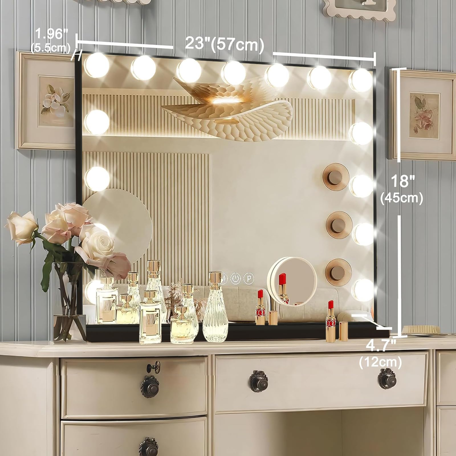 Fonction mémoire des réglages lumineux pour gagner du temps lors de la mise en beauté.