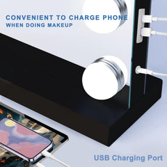 Port USB-C pratique sur le miroir pour charger rapidement vos appareils.
