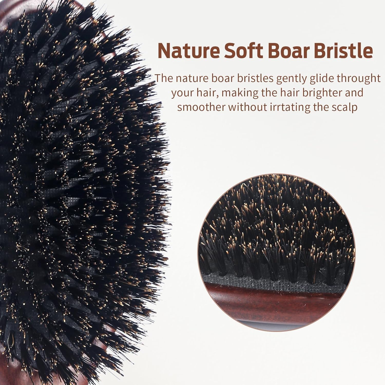 Brosse RAVEGO démêlant en douceur pour cheveux sans nœuds.