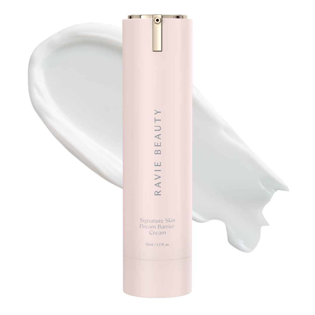 Ravie Beauty Signature Skin Dream Barrier Cream – flacon, hydratation rapide et base maquillage.