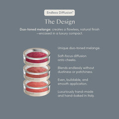 Ravie Beauty Endless Diffusion Blush, application douce avec pinceau.