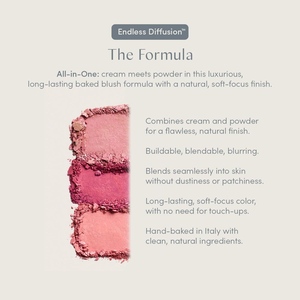 Ravie Beauty Endless Diffusion Blush, duo teintes mélangées pour un éclat naturel.