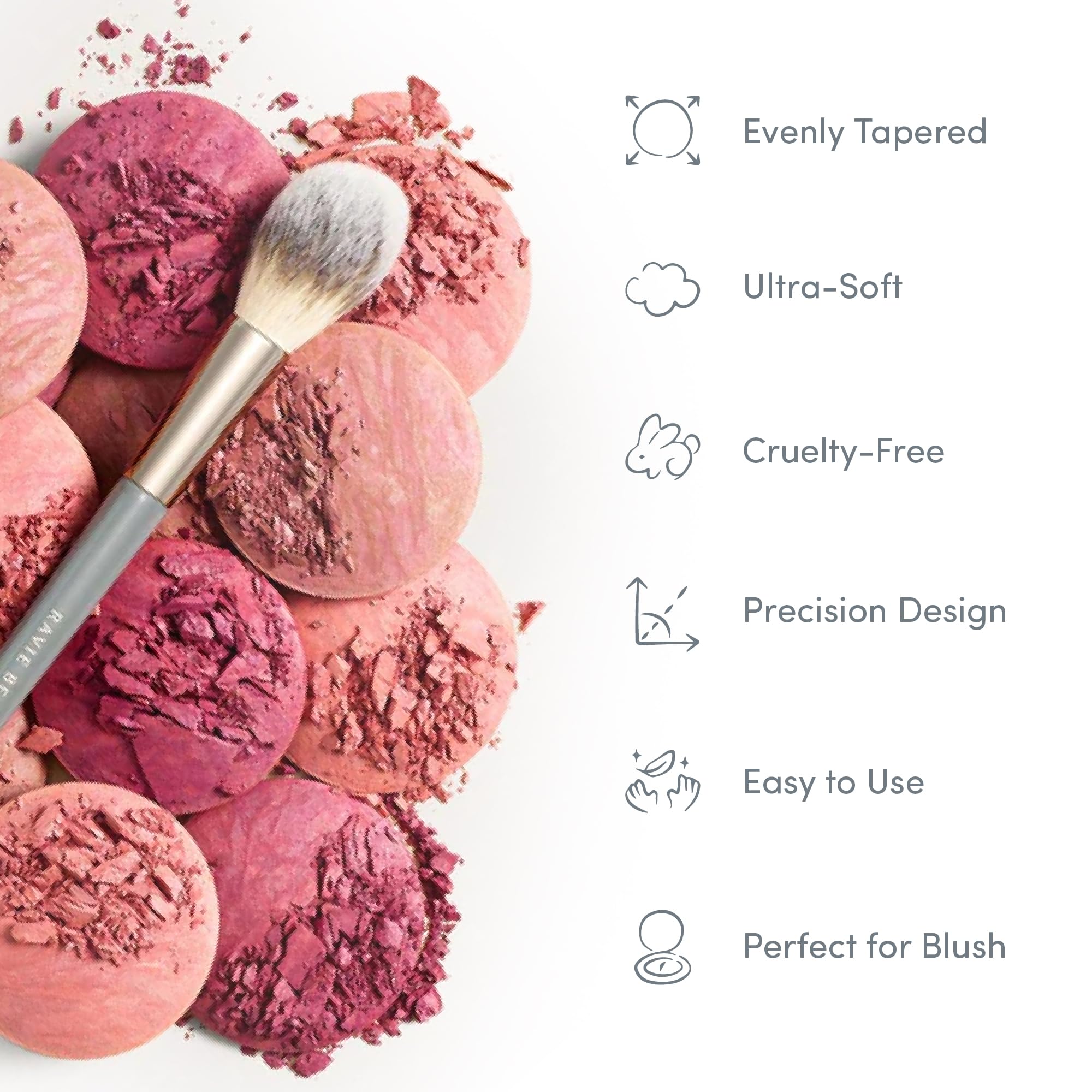 Ravie Beauty pinceau-blush-douceur-poils-synthetiques: douceur et diffusion homogène des produits