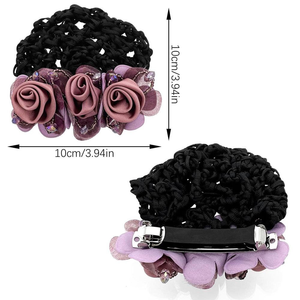 Ravlzors attache-chignon fleur detail motif, style élégant au quotidien.