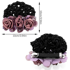 Ravlzors attache-chignon fleur detail motif, style élégant au quotidien.