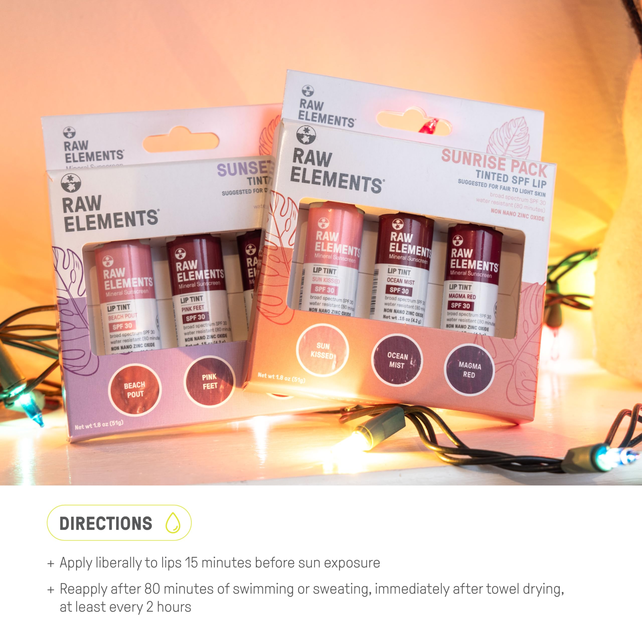 Raw Elements pink lip tint suitable for outdoor daily wear.