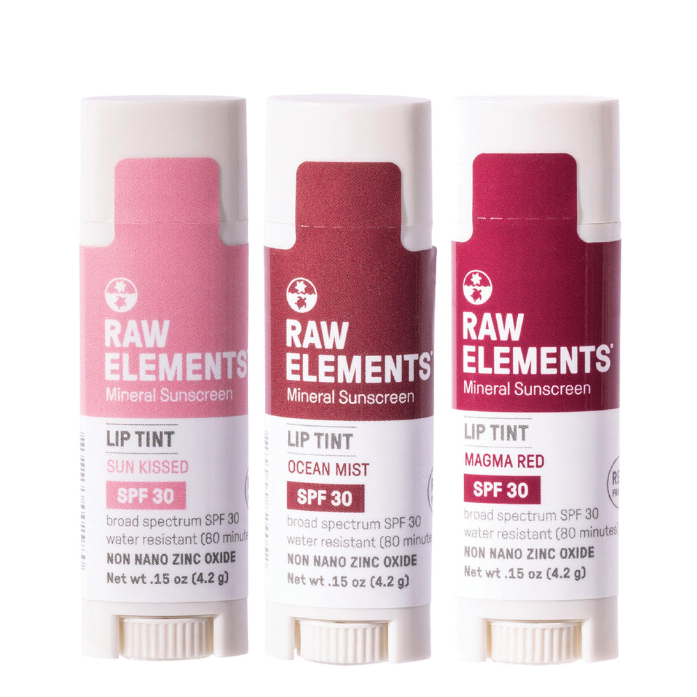 Raw Elements Lévres teinte soleil Pack Aube − hydratation légère et couleur naturelle pour le quotidien.