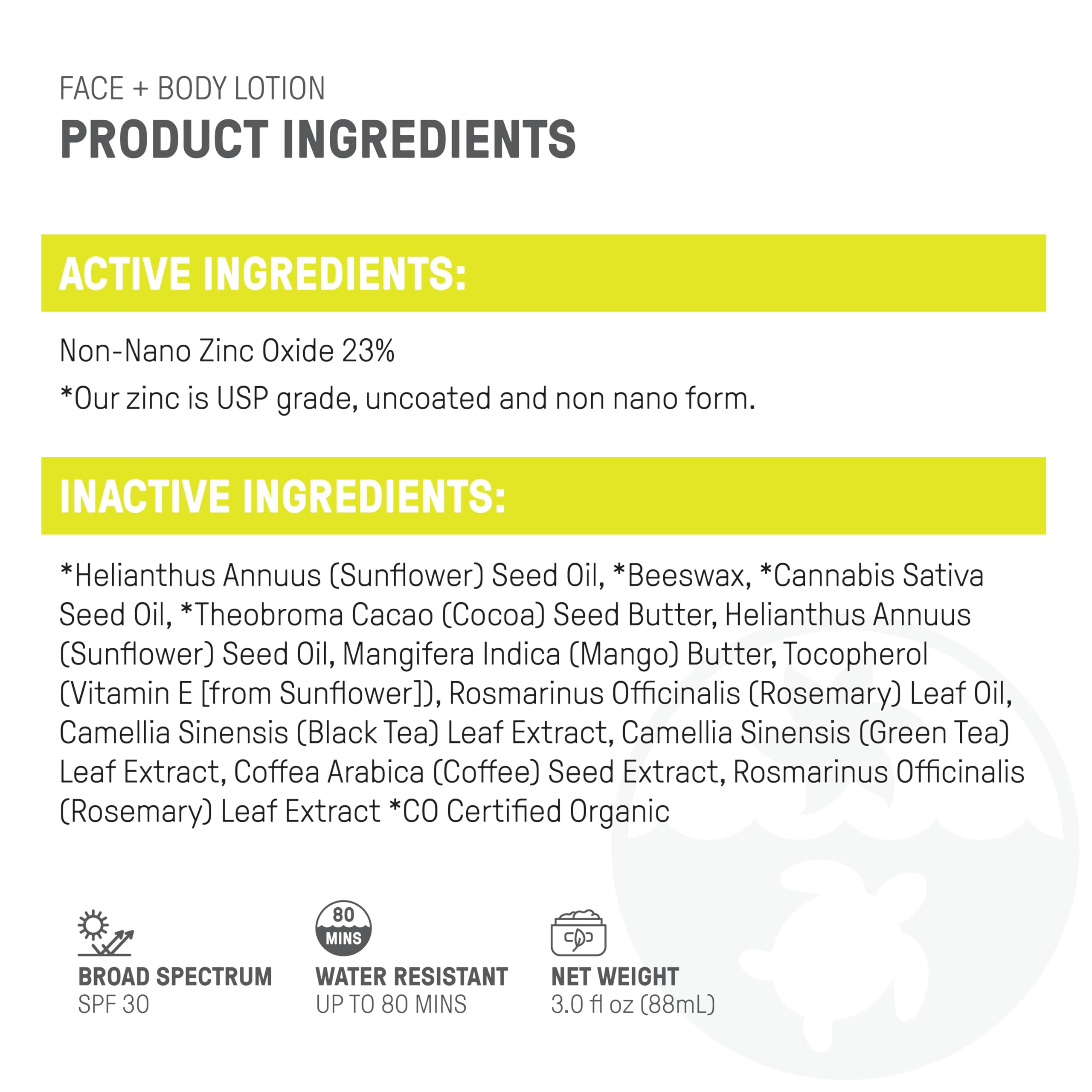 Raw Elements: protection résistante à l’eau jusqu’à 80 minutes.