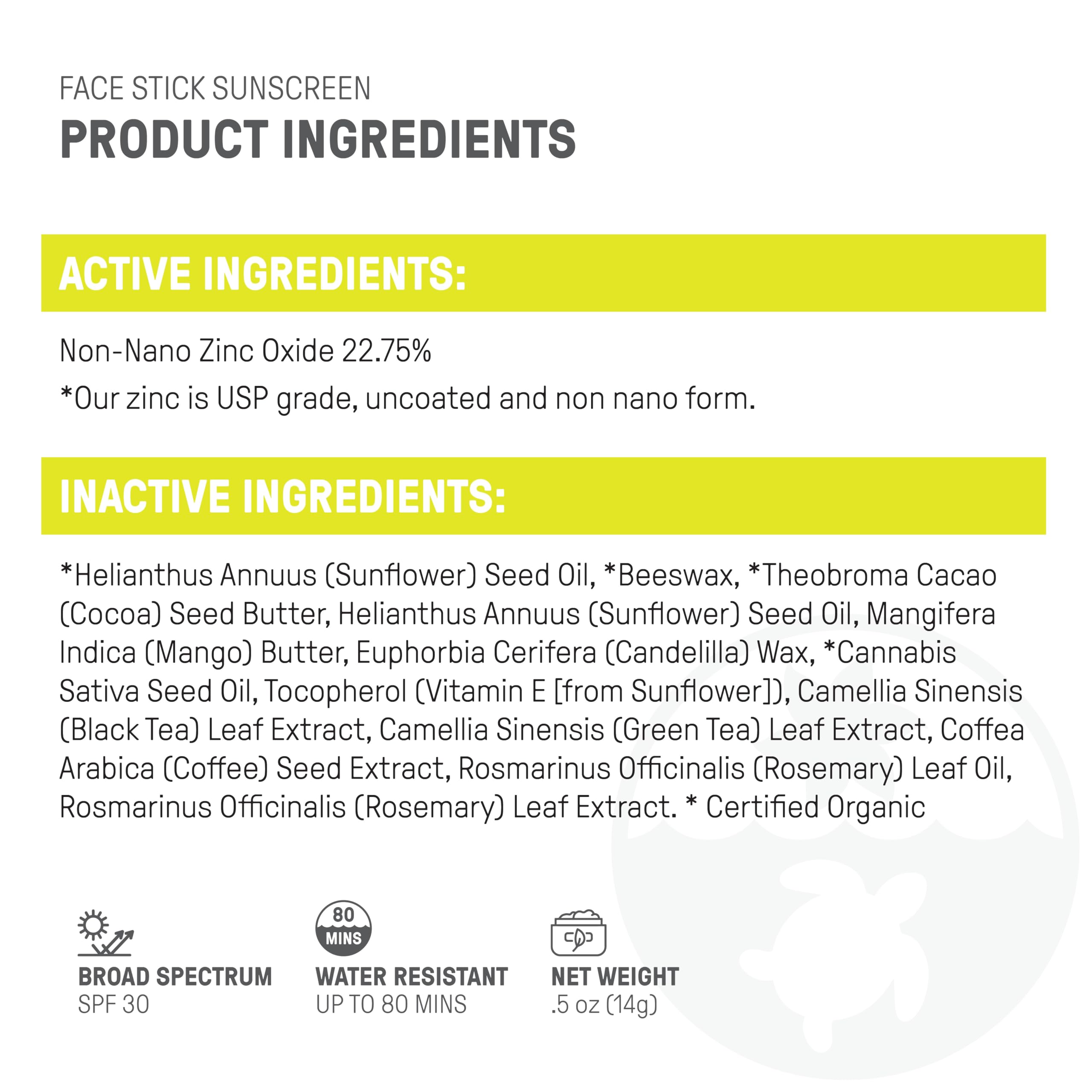 Raw Elements Stick Visage Solaire – application confortable, sans brûlure ni démangeaison.