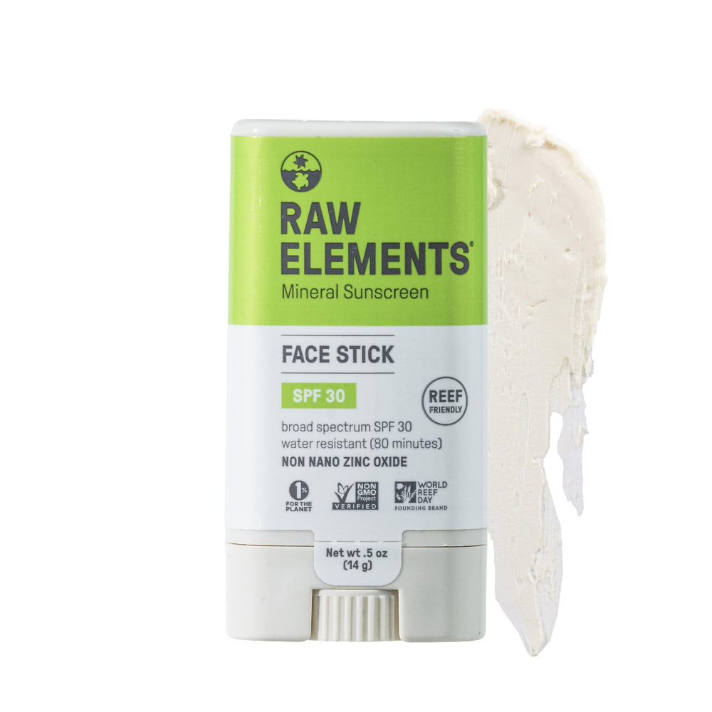 Raw Elements Stick Visage Solaire – format compact idéal pour les voyages et protection quotidienne.