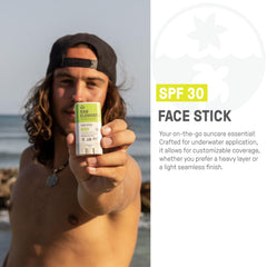 Raw Elements Stick Visage Solaire – respectueux des récifs, protection efficace en plein air.