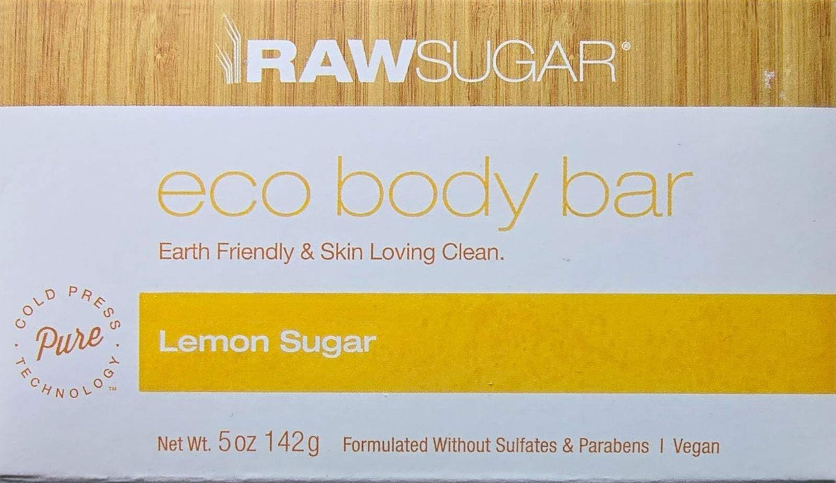 RAW SUGAR barre-corps-eco citron-sucré, massage doux et hydratation grâce à l’huile de jojoba.