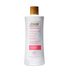RAW SUGAR Simply Body Wash bouteille parfum pastèque-menthe, hydratation légère.