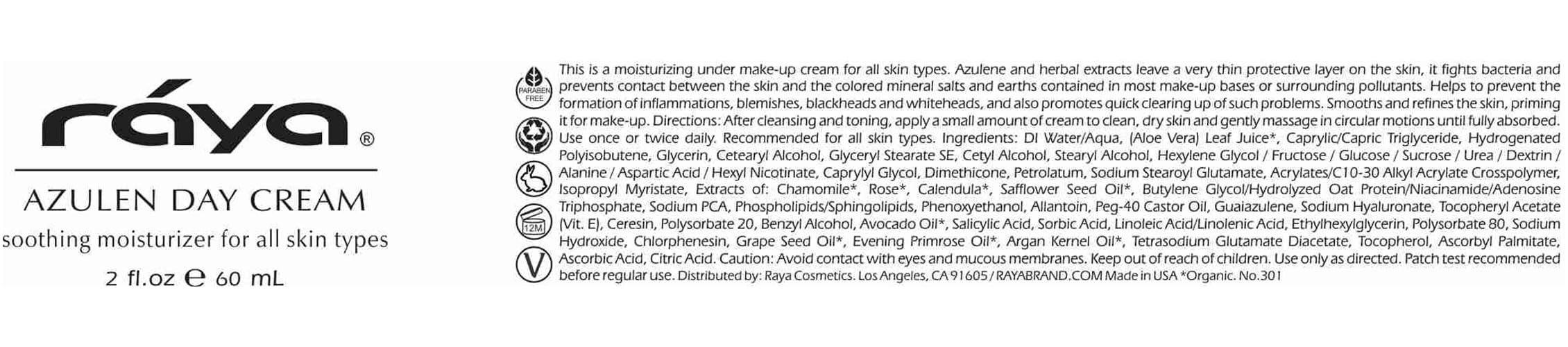 Raya Azulen Cream: format pratique et soin sûr pour peau sensible.