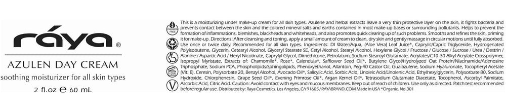 Raya Azulen Cream: format pratique et soin sûr pour peau sensible.