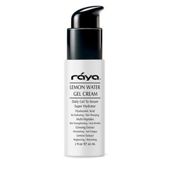 Raya creme gel eau citron bouteille offre une hydratation légère pour le visage.