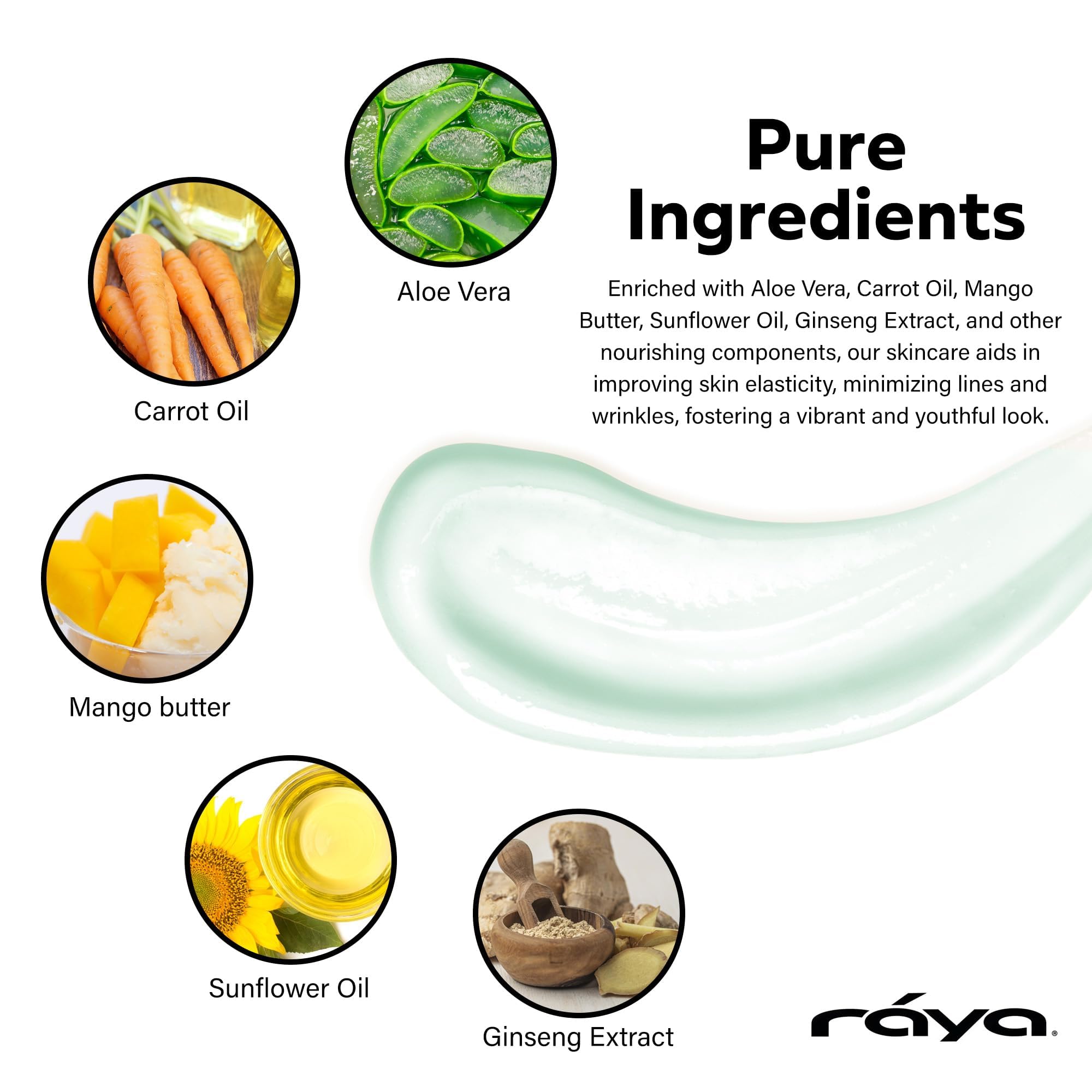 Crème Raya visage nourrit intensely avec texture riche et veloutée.