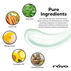 Crème Raya visage nourrit intensely avec texture riche et veloutée.