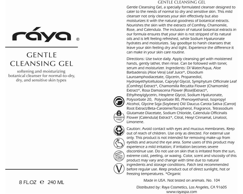 Raya Gel Nettoyant Visage – parfum léger pour une sensation fraîche après lavage.