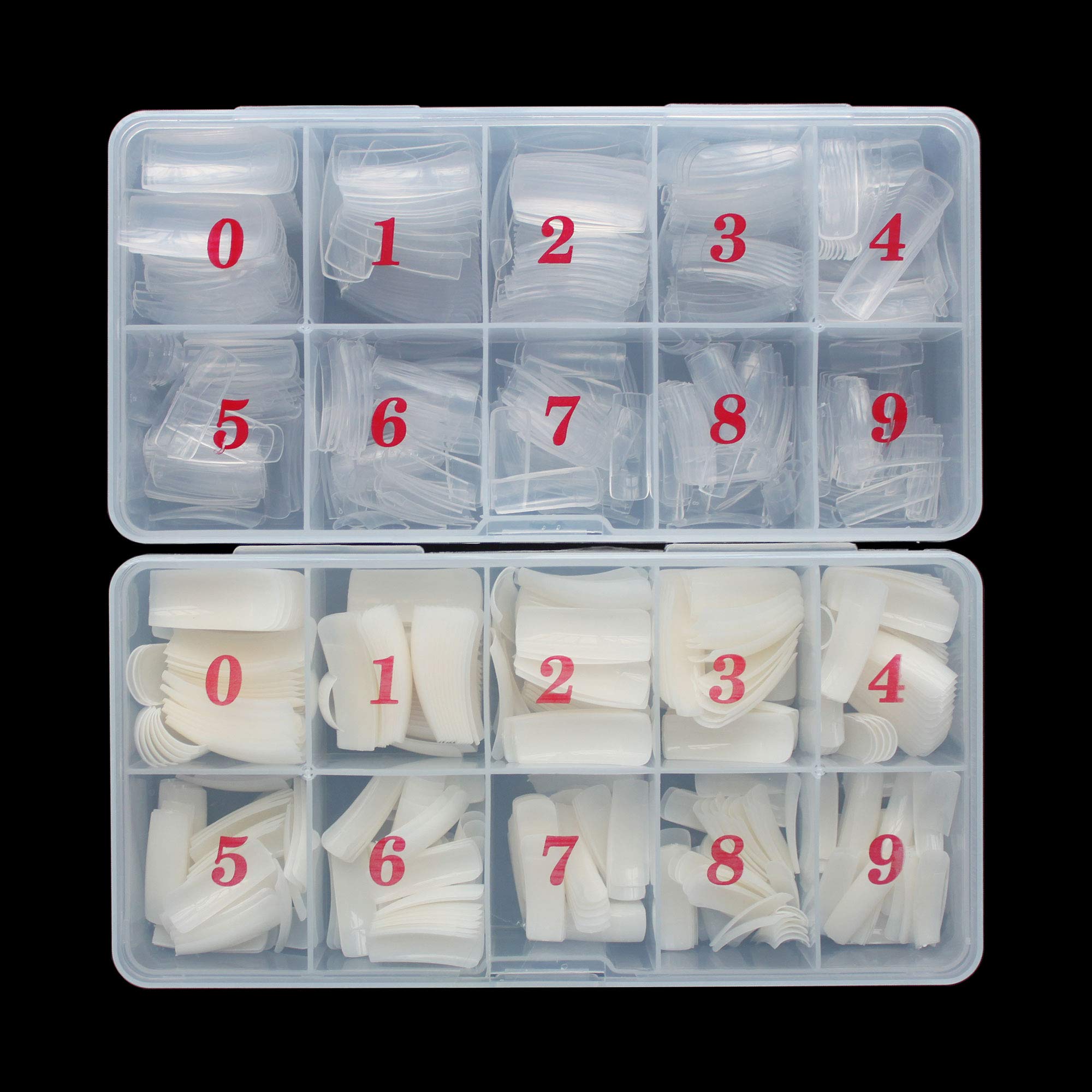 RayanWay demi-ongles acryliques clair naturel pour manucure rapide.