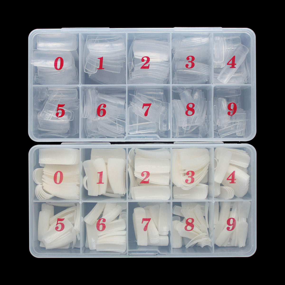 RayanWay demi-ongles acryliques clair naturel pour manucure rapide.