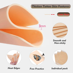 Rayyl peau pratique tatouage 3mm – silicone réaliste pour tester techniques en douceur.