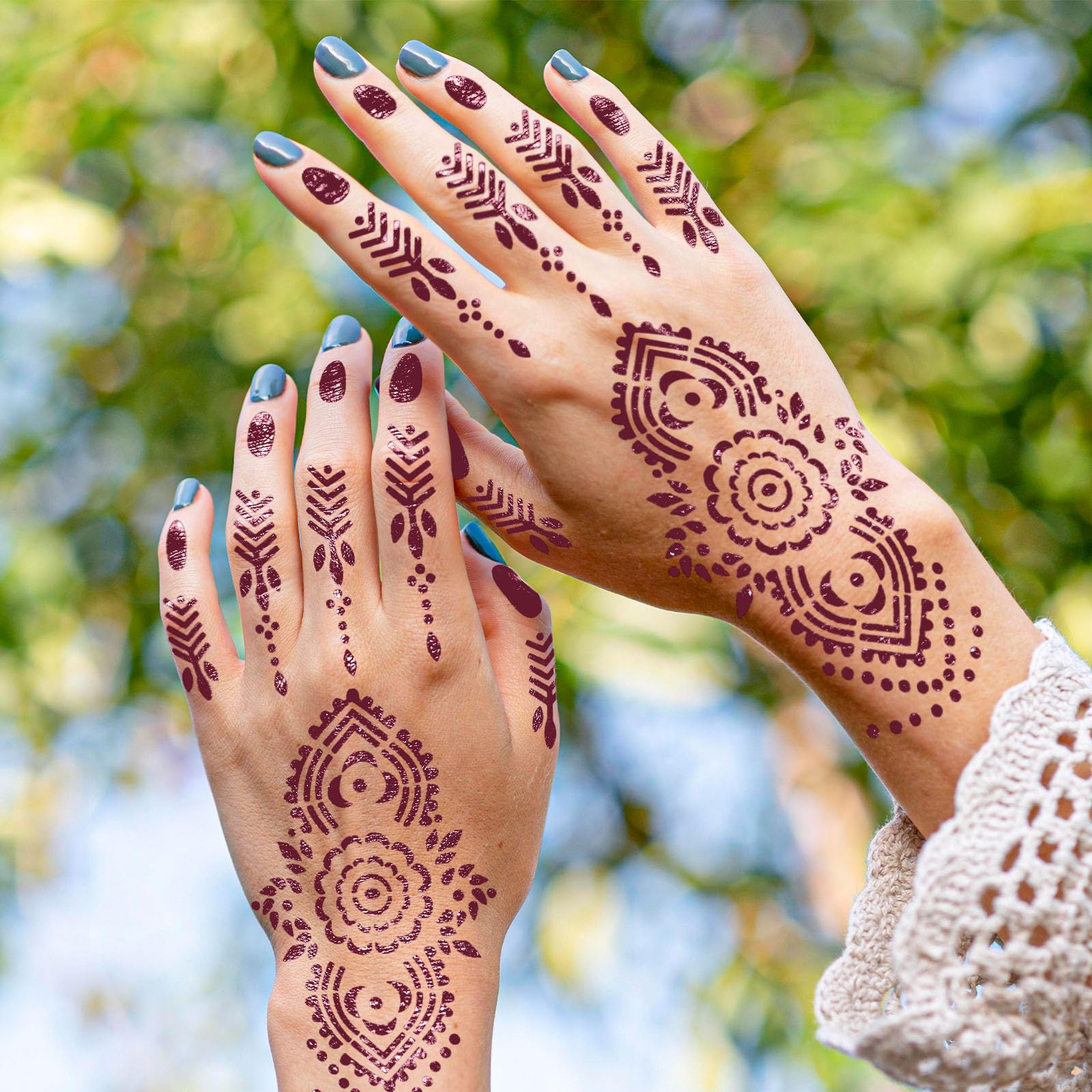 RAZET encre temporaire végétale, couleurs riches et douces pour la peau.