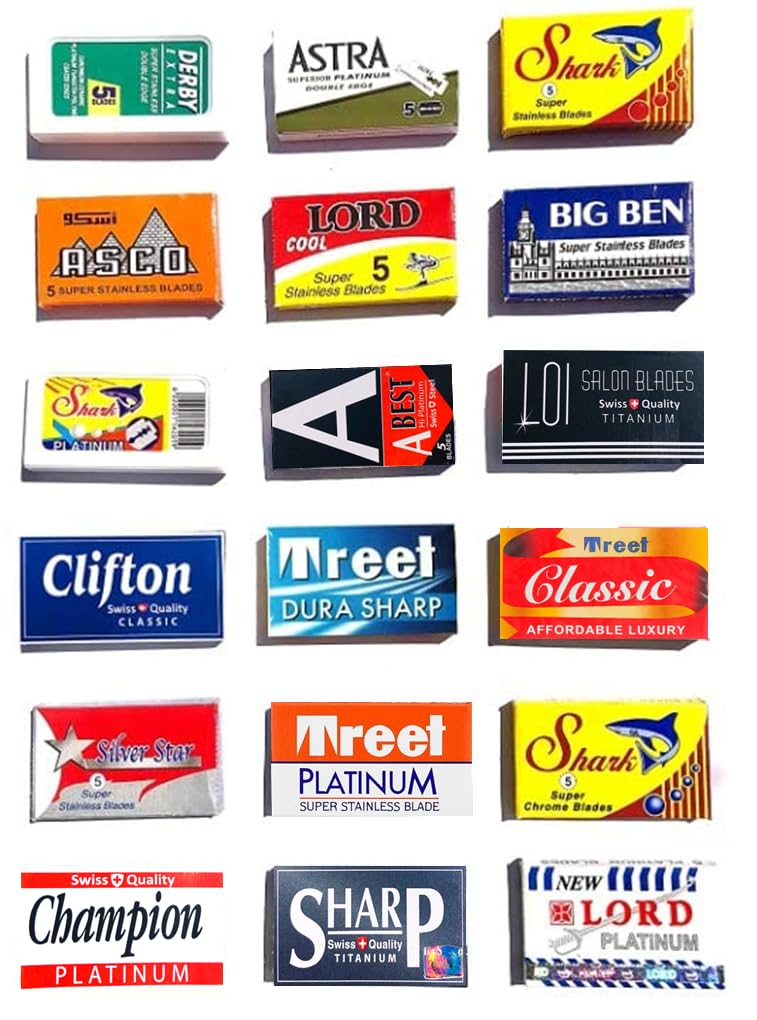 Razor Blades Club – échantillon de 100 lames pour rasage précis et personnalisable.