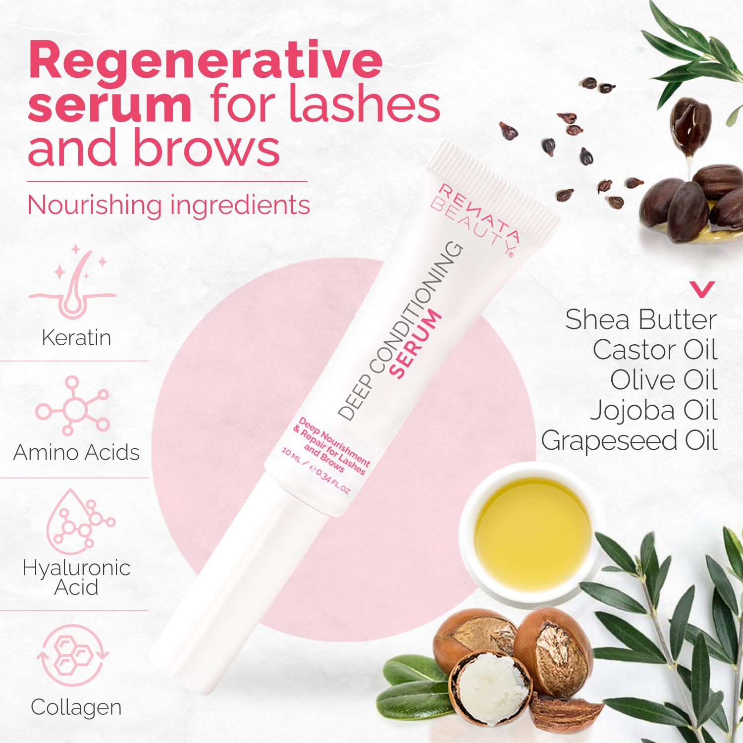 Texture riche et veloutée du sérum RB RENATA BEAUTY pour nourrir les poils.