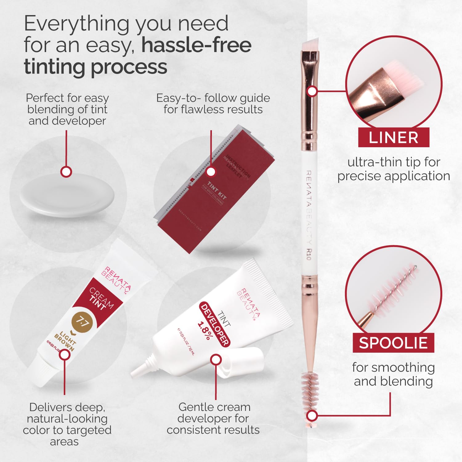 Environ 20 à 25 applications possibles avec RB RENATA BEAUTY Tint Kit