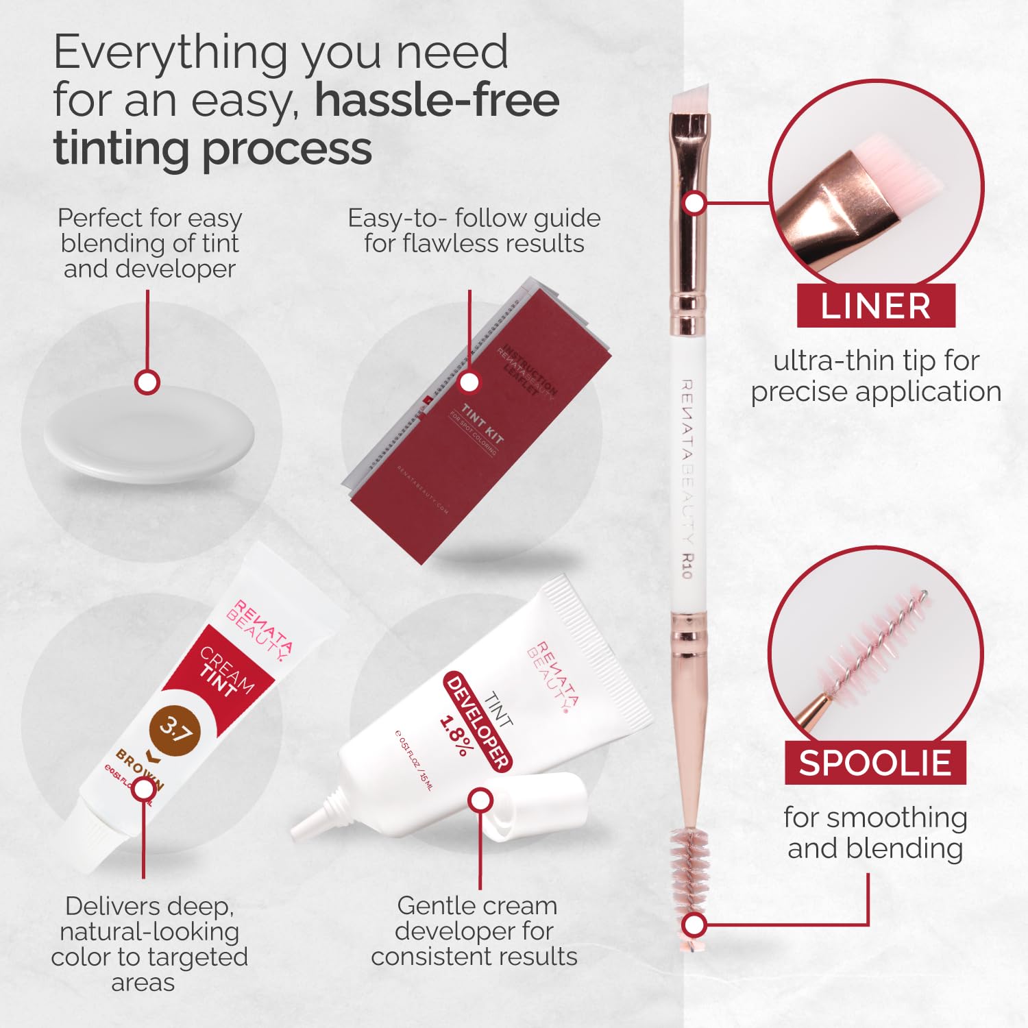 RB Renata Beauty Tint Kit application localisée pour couvrir les gris ciblés