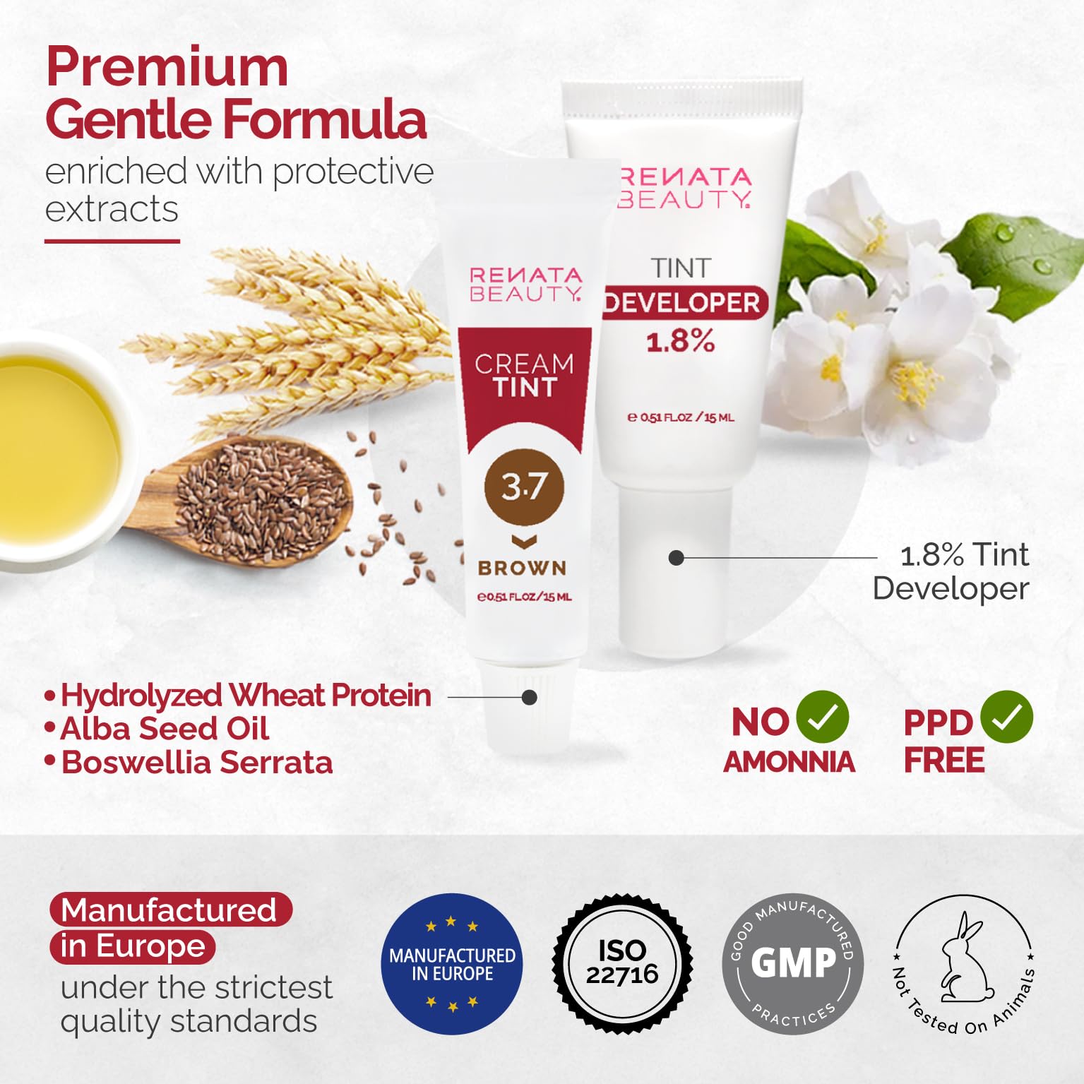 RB Renata Beauty Tint Kit crème développeur intégrée pour une application précise