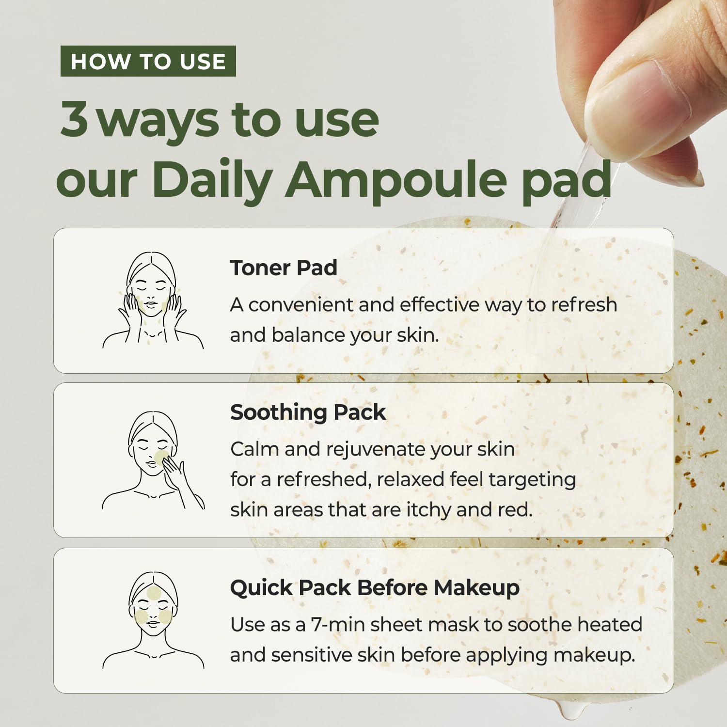 Rbfy Pad sans irritation, convient peau sensible.