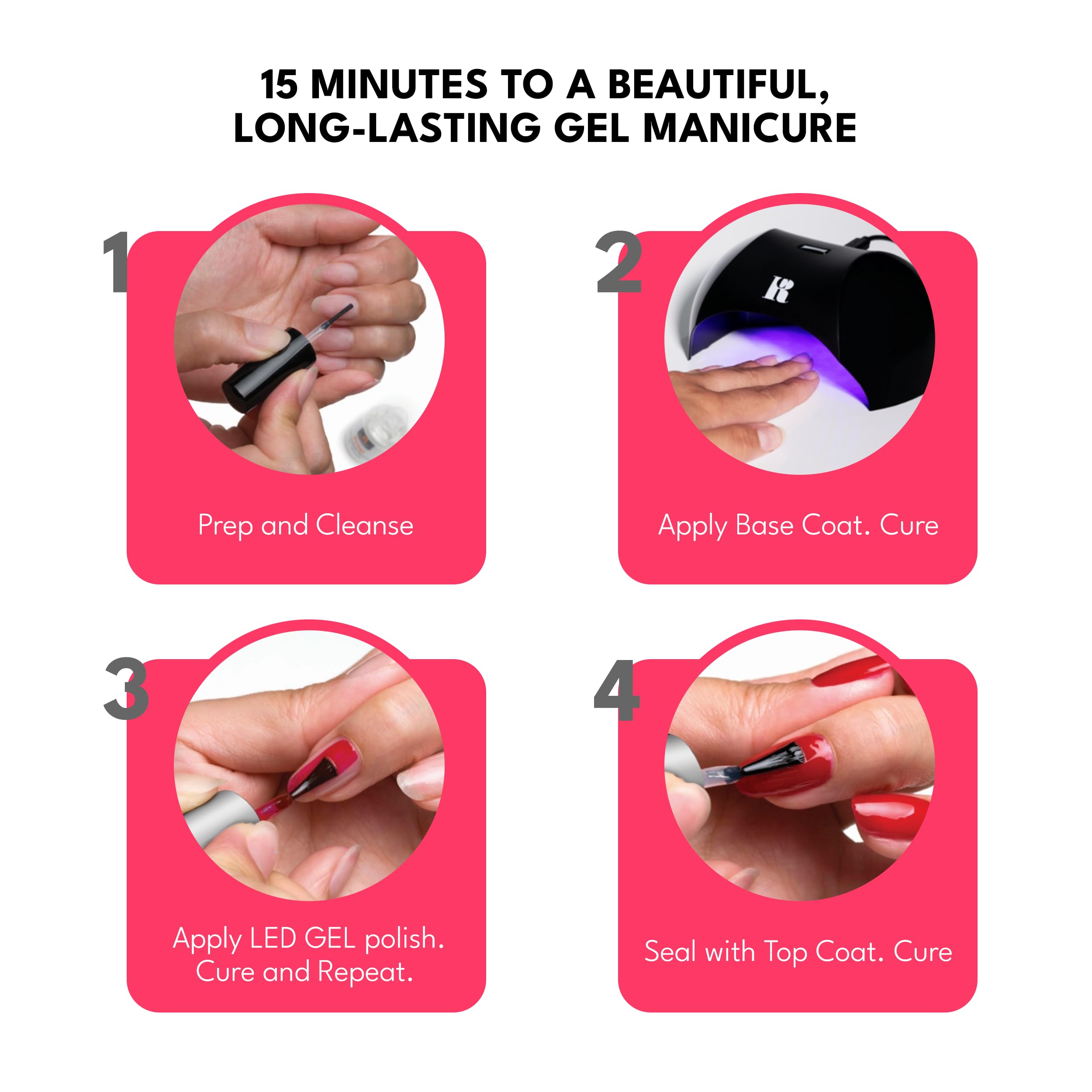 RC Red Carpet Manicure tenue jusqu’a 21 jours avec couche supérieure Fortify & Protect