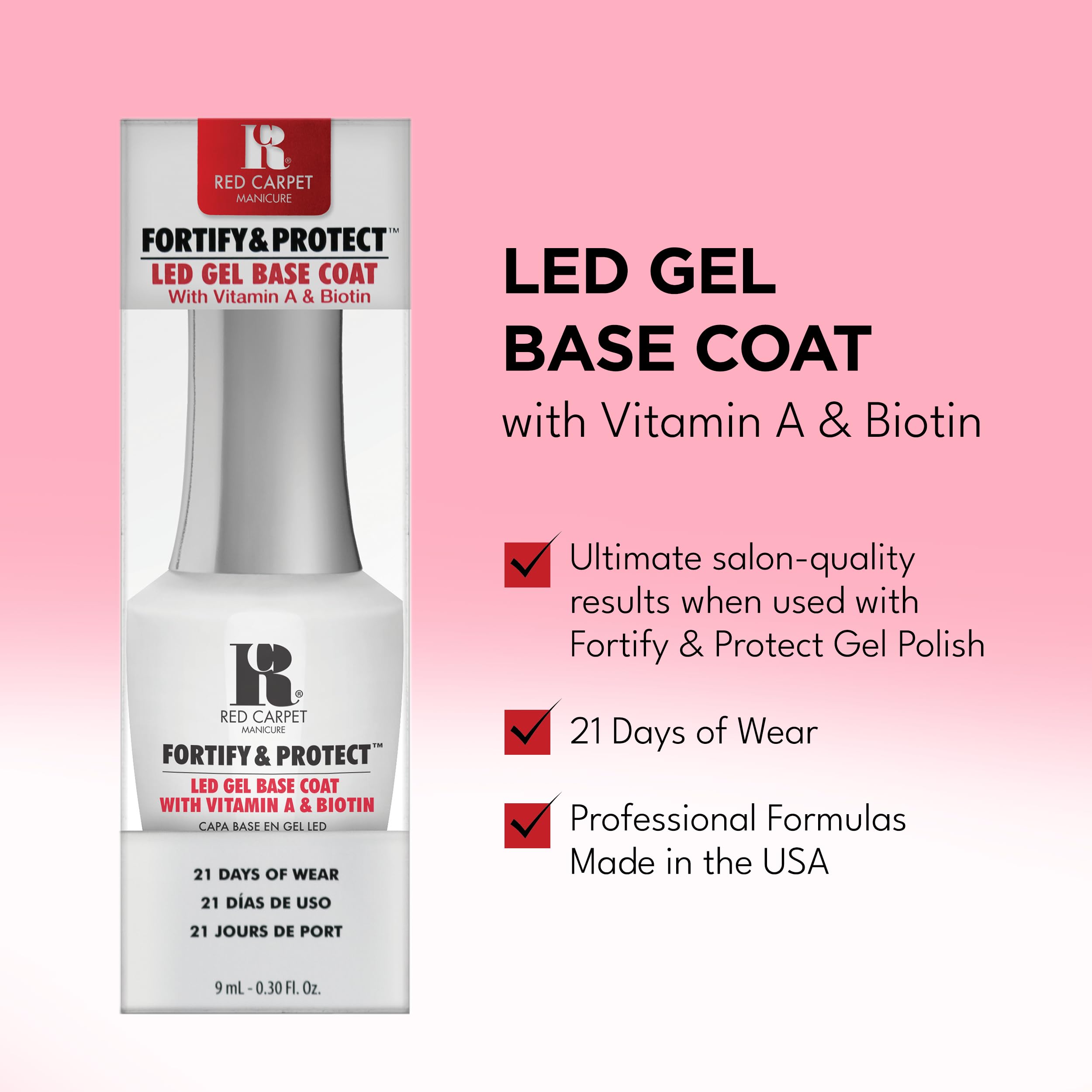 RC Red Carpet Manicure base gel adhesion parfaite pour une finition homogène