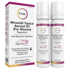C'rcle Minoxidil pour femmes, mousse 5% en bouteille, soutien à la repousse