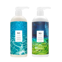 R+Co Atlantis Shampoing dans une bouteille élégante, hydratation en profondeur pour cheveux secs.