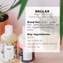 R+Co Dallas Biotin Conditionneur en flacon, douceur et tenue sans lourdeur.