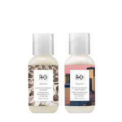 R+Co Dallas Biotin Shampoing en flacon, volume accru pour cheveux fins.