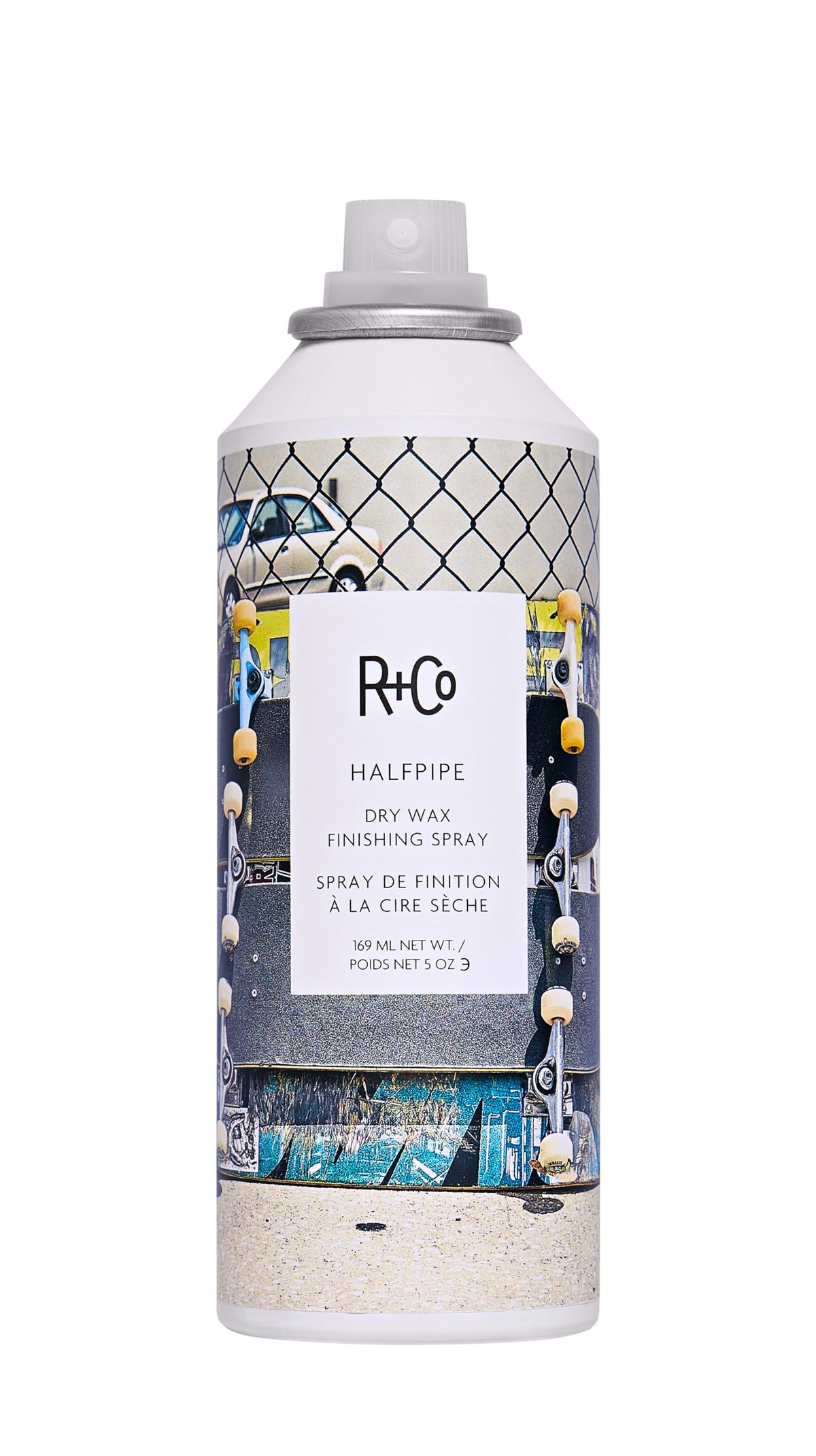 R+Co Halfpipe: brume fine sur la bouteille pour texture légère et pliable.