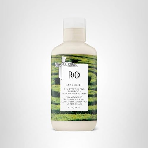 R+Co Labyrinth, packaging élégant, présentation prête à une routine capillaire.