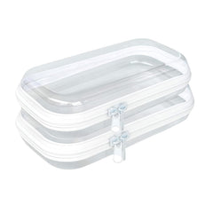 Rdttlv étui dur transparent avec fermeture éclair, idéal pour voyager et ranger.