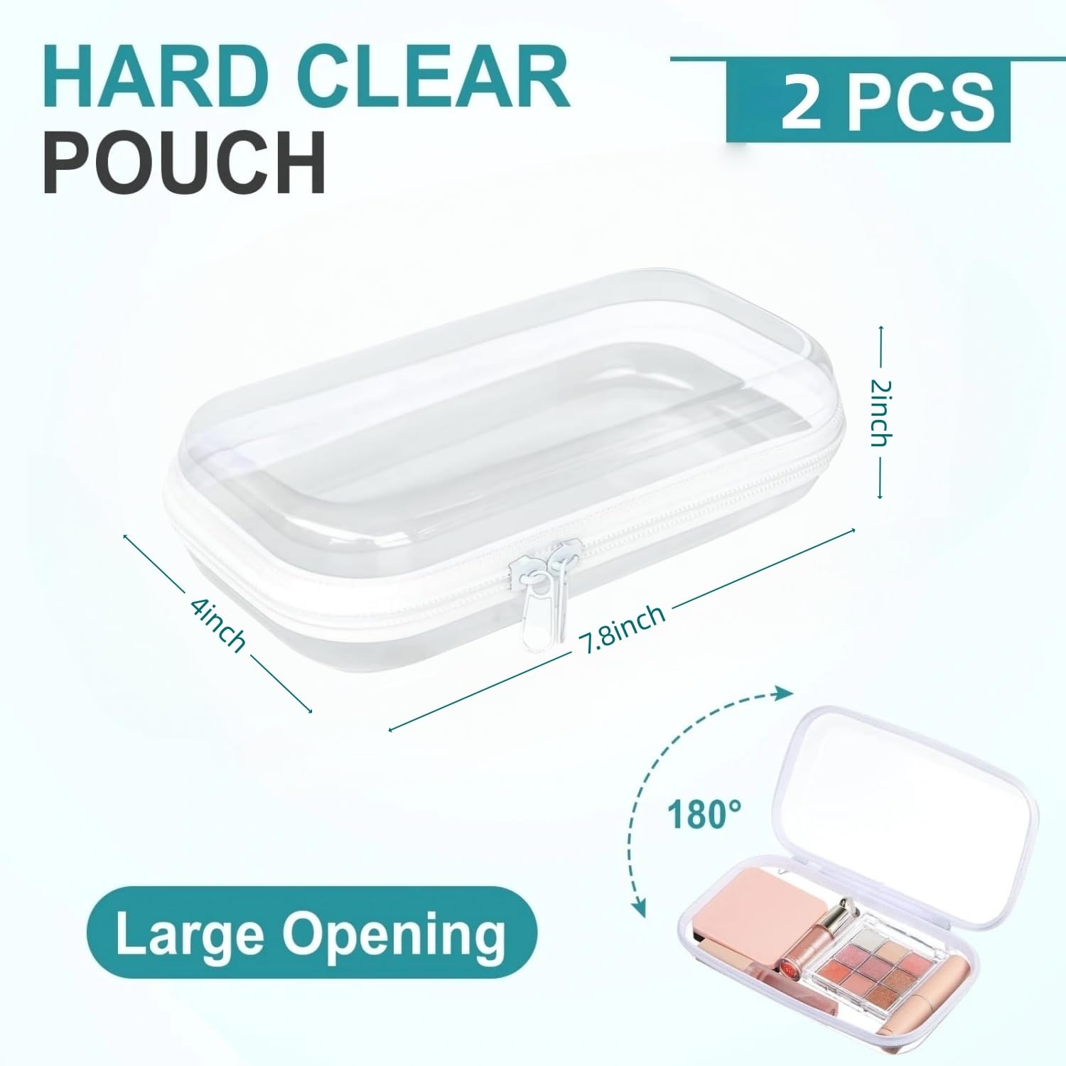 Rdttlv pochette cosmétique transparente, pratique pour maquillage et soins.