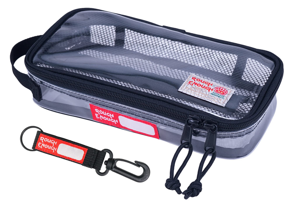 RE ROUGH ENOUGH, trousse toilette transparente, pratique pour le contrôle TSA et repérage rapide.
