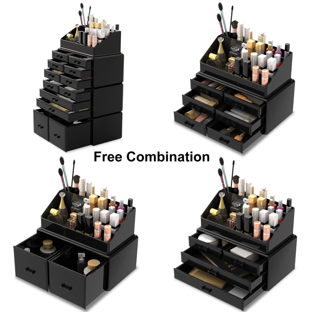 READAEER Coffre organisation cosmetiques 12 tiroirs, rangement sécurisé pour accessoires.