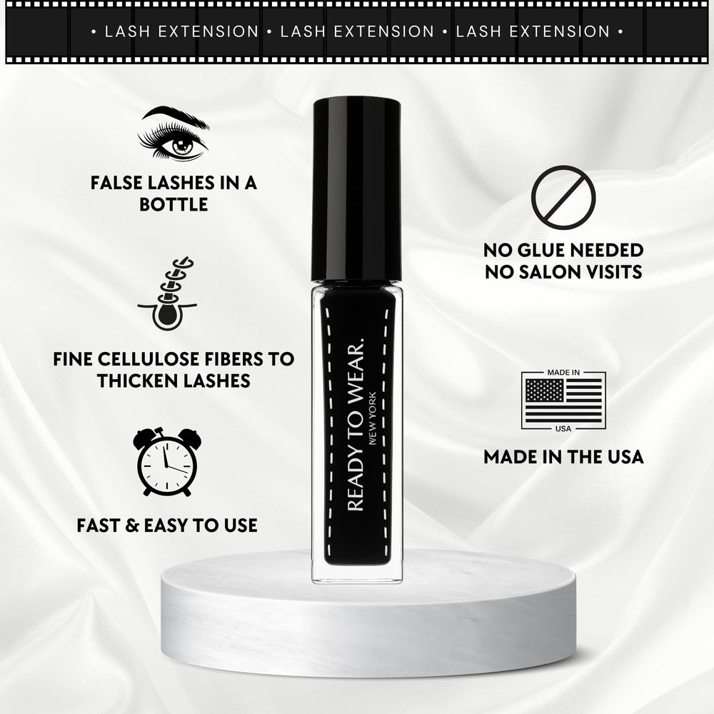 Ready To Wear Lash Extension : application avec mascara pour un effet prolongé.